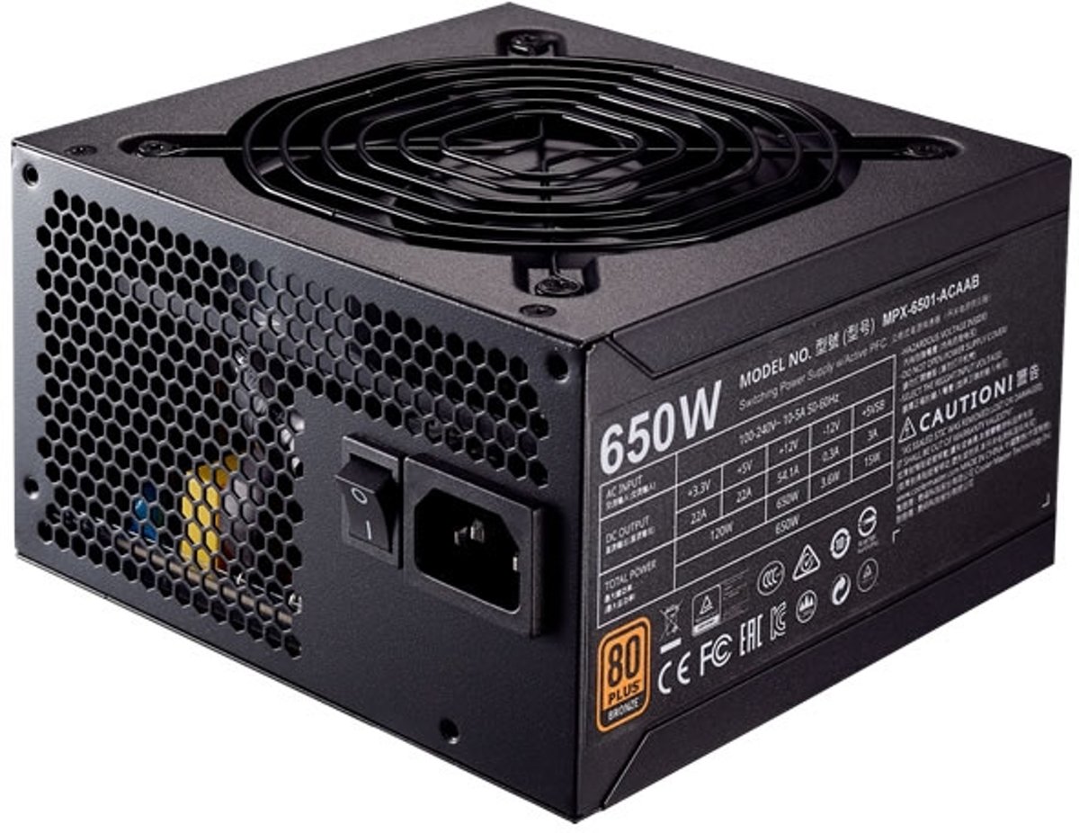 Cooler Master MWE Bronze 650 power supply unit 650 W ATX Zwart