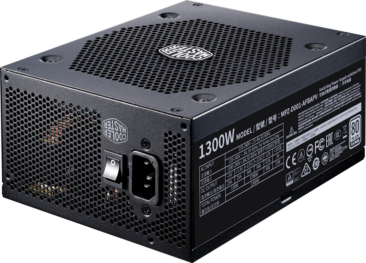 Cooler Master V1300 Platinum power supply unit 750 W ATX Zwart