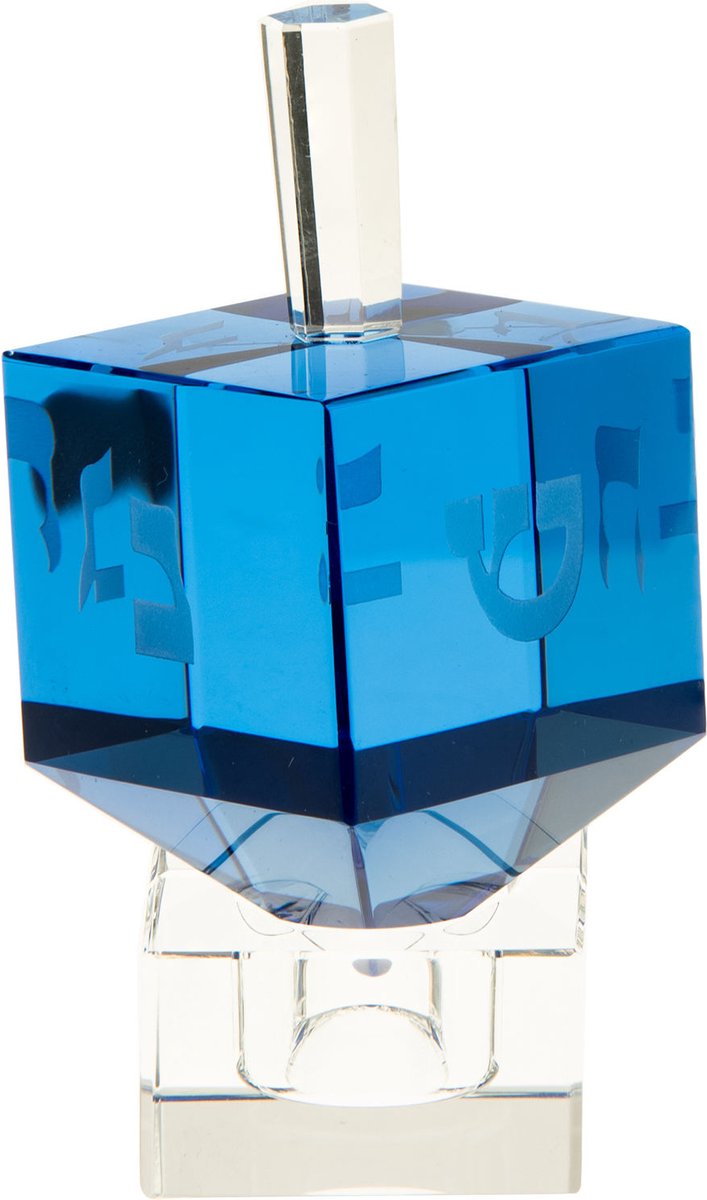 CLASSIC CRYSTAL DREIDEL BLUE - 505B