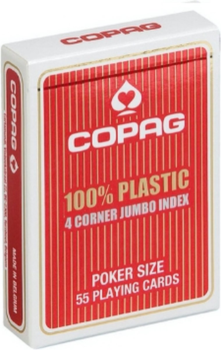 COPAG poker speelkaarten rood 2 index