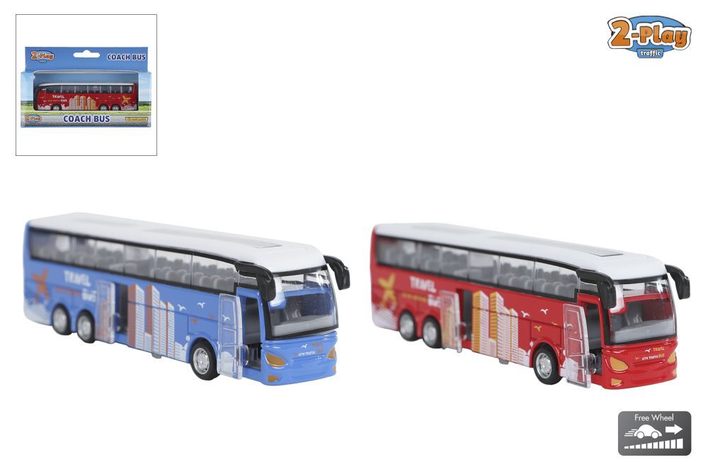 2-Play bus die cast 2ass 12,5cm