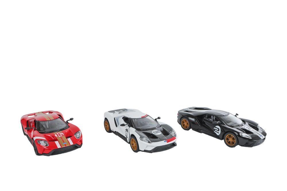 Kinsmart Ford GT (Heritage Edition) die cast pull back 3ass