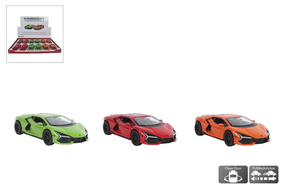 Kinsmart Lamborghini Revuelto die cast pull back 3ass