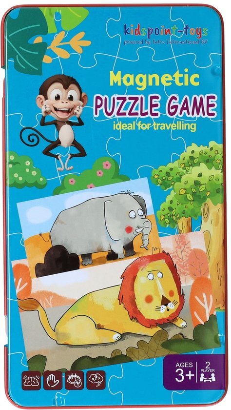 Metal Game 18x10cm - Dieren puzzels