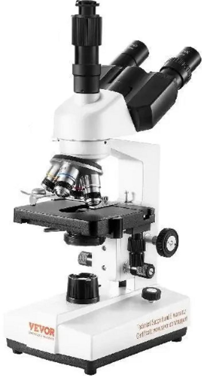 Microscoop – Trinoculair Microscoop – Compound Microscoop – Biologisch Microscoop – Laboratorium Microscoop – 40x-5000x Vergroting – Dubbele Laag Mechanische Preparaattafel