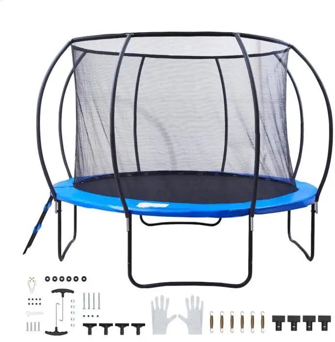 Trampoline - Rebounder - Trampoline met Veiligheidsnet - Tuintrampoline - 10ft - Stevige – Inclusief Springmat en Randbescherming – Geschikt voor Kinderen en Volwassenen – Outdoor Recreatief Gebruik