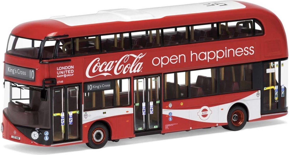 CORGI NEW Routemaster - London United - LTZ 1148 - Route 10 - Kings Cross - Coca Cola schaalmodel 1:72