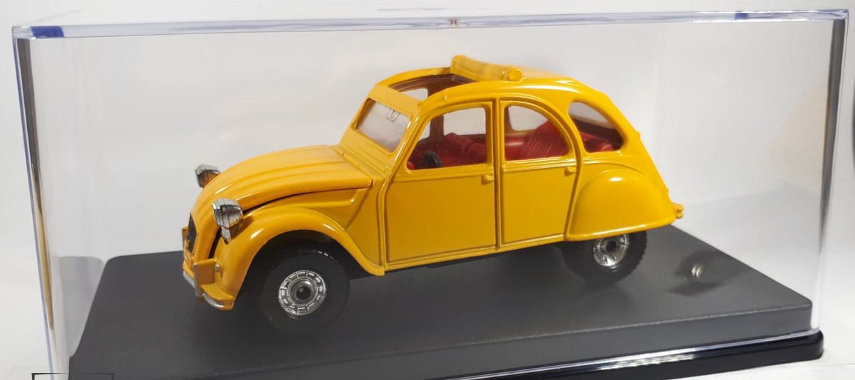 Citroën 2CV6 1970 (Geel) (11 cm) 1/36 Corgi + Luxe Showcase - Modelauto - Schaalmodel - Model auto