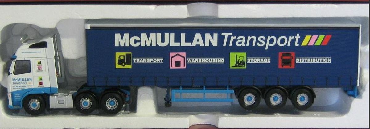 Volvo FH Curtainside McMullan Transport 1:50 Corgi Wit / Blauw CC14020