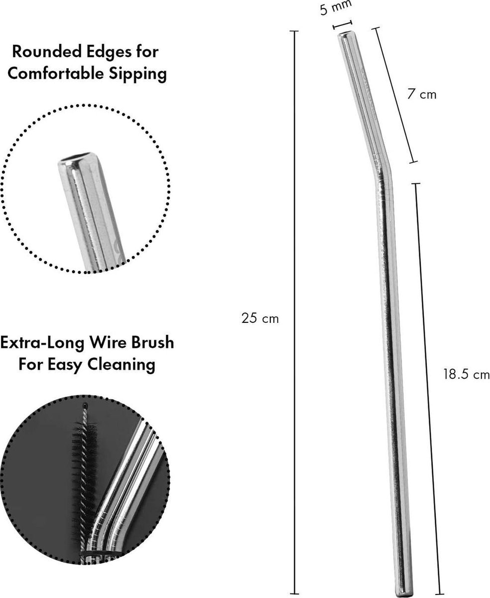 Corkcicle Gold Tumbler Straw (2 pack w cleaner)