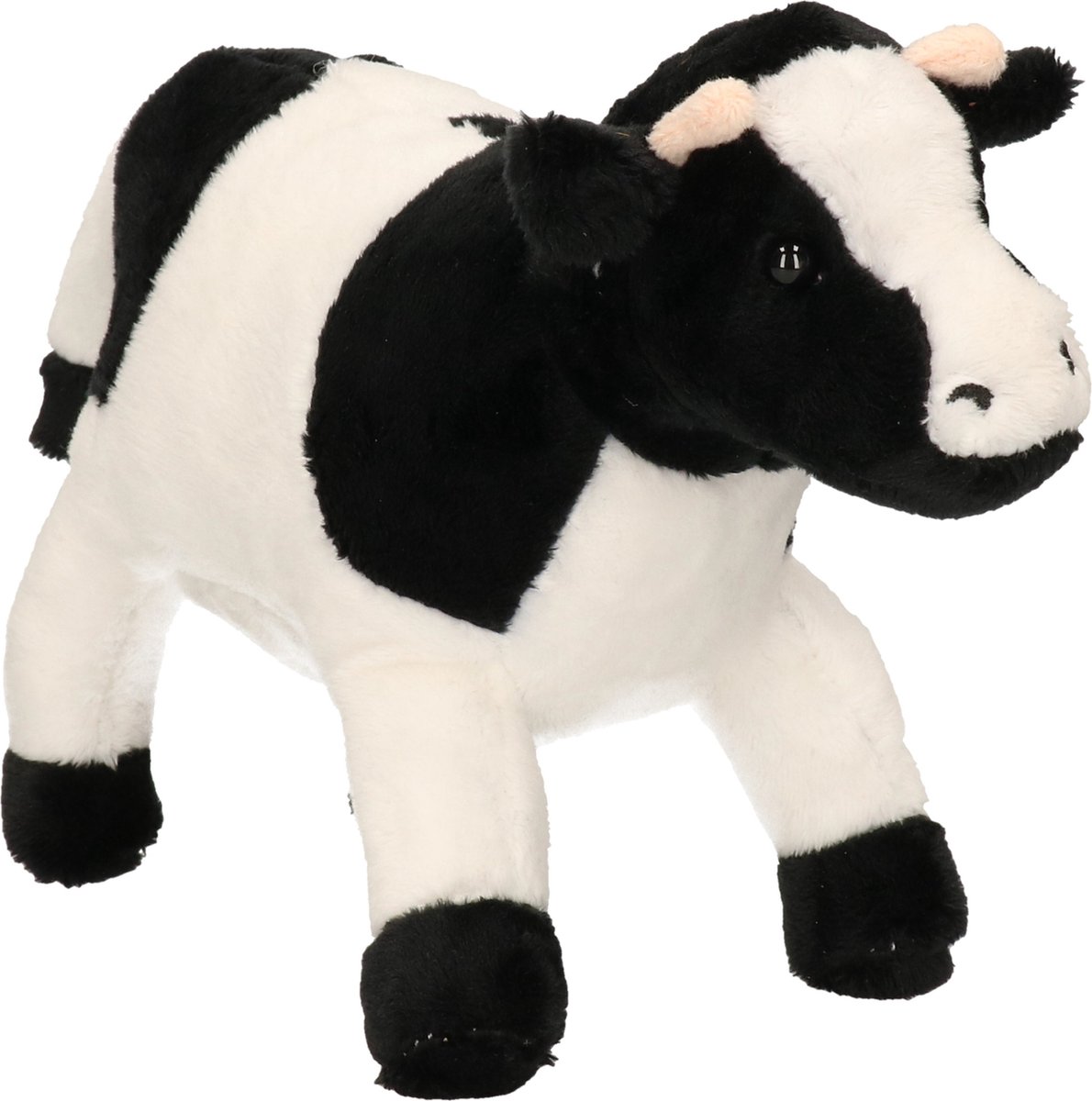 Pluche knuffel boerderijdieren set Koe en Paard van 20 cm - Zachte kinder knuffels