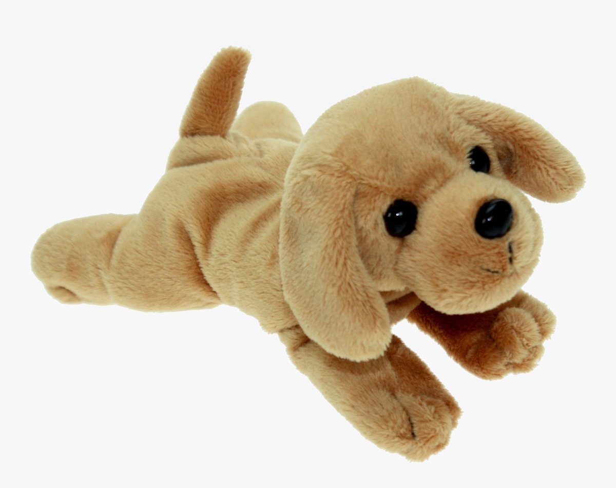 Pluche knuffel dieren Labrador hond blond van 18 cm - Speelgoed honden knuffels - Cadeau voor jongens/meisjes