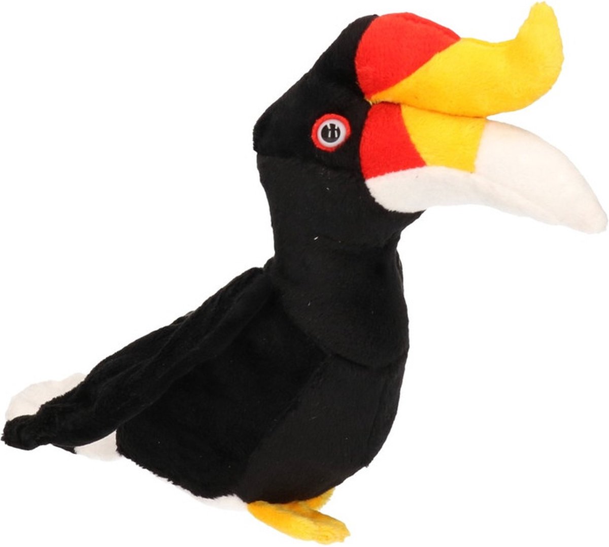 Pluche neushoornvogel knuffeldier 17 cm - Vogel dieren knuffels - Speelgoed