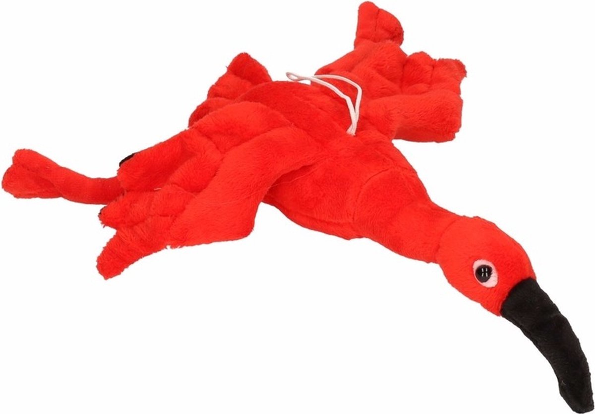 Pluche rode ibis vogel knuffel 34 cm