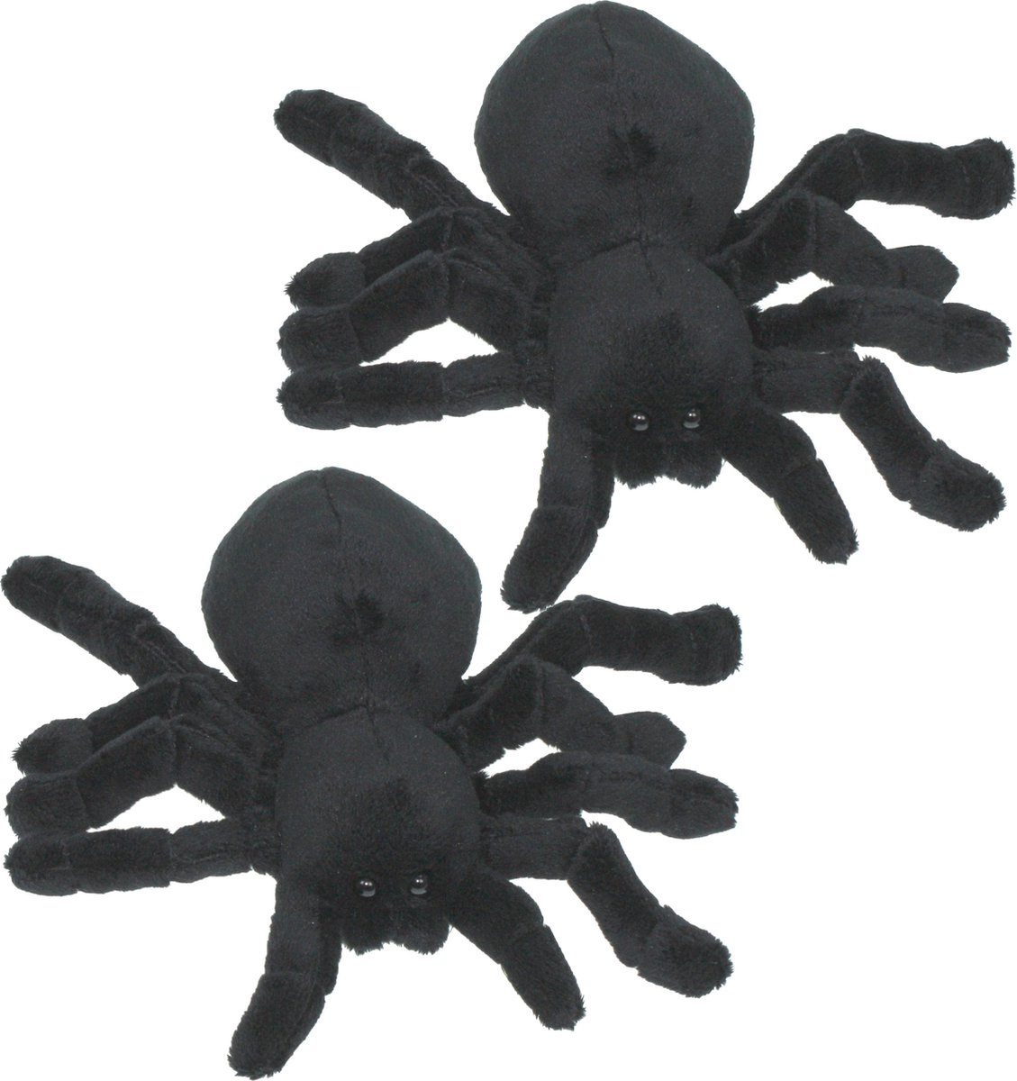 Set van 2x stuks pluche knuffel dieren Tarantula spinnen 20 cm - Halloween spinnen knuffels