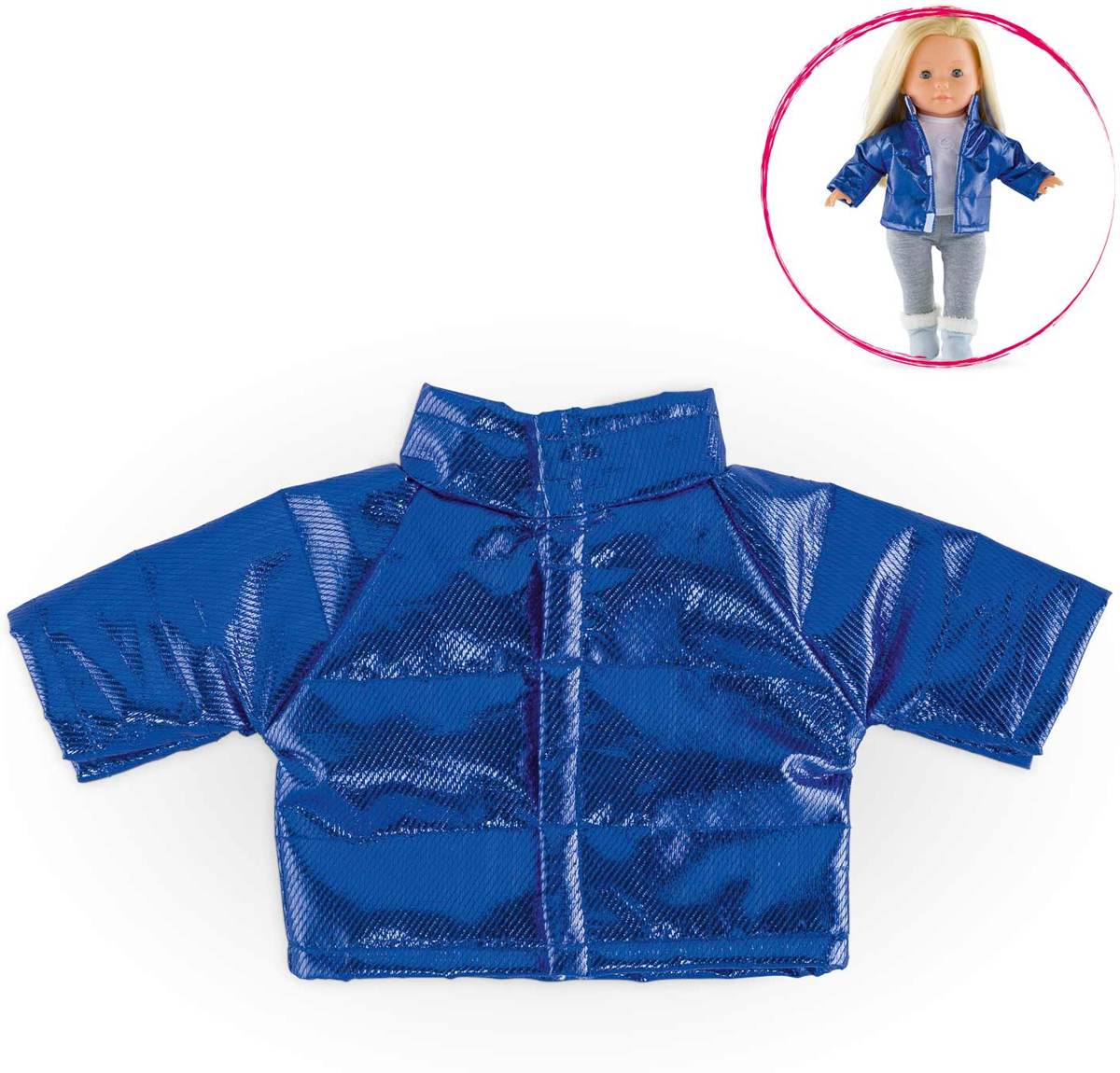   poppenkleding winterjas blauw voor elke ma   pop van 36cm