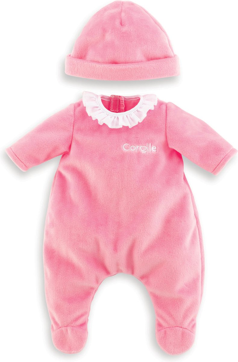 corolle mon premier poupon - pyjama roze met muts, 30cm