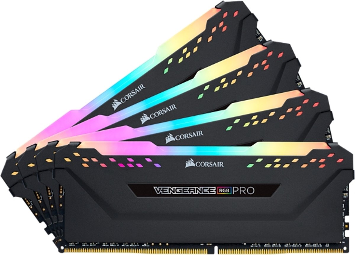 VENGEANCE RGB PRO 32GB (4x8GB) DDR4 2666 (PC4-21300) C16 Desktop memory . Black