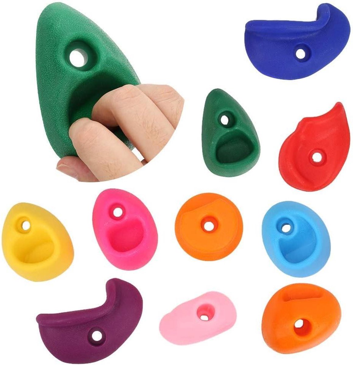   - Klimmen houdt kinderen Meerkleurige klimrotsen set voor DIY Rock stenen muur - 10 stuks
