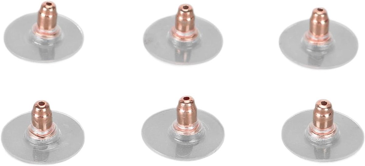   - Vervangende oorbelruggen van 925 zilver voor dames en meisjes, 3 paar (roze goud)