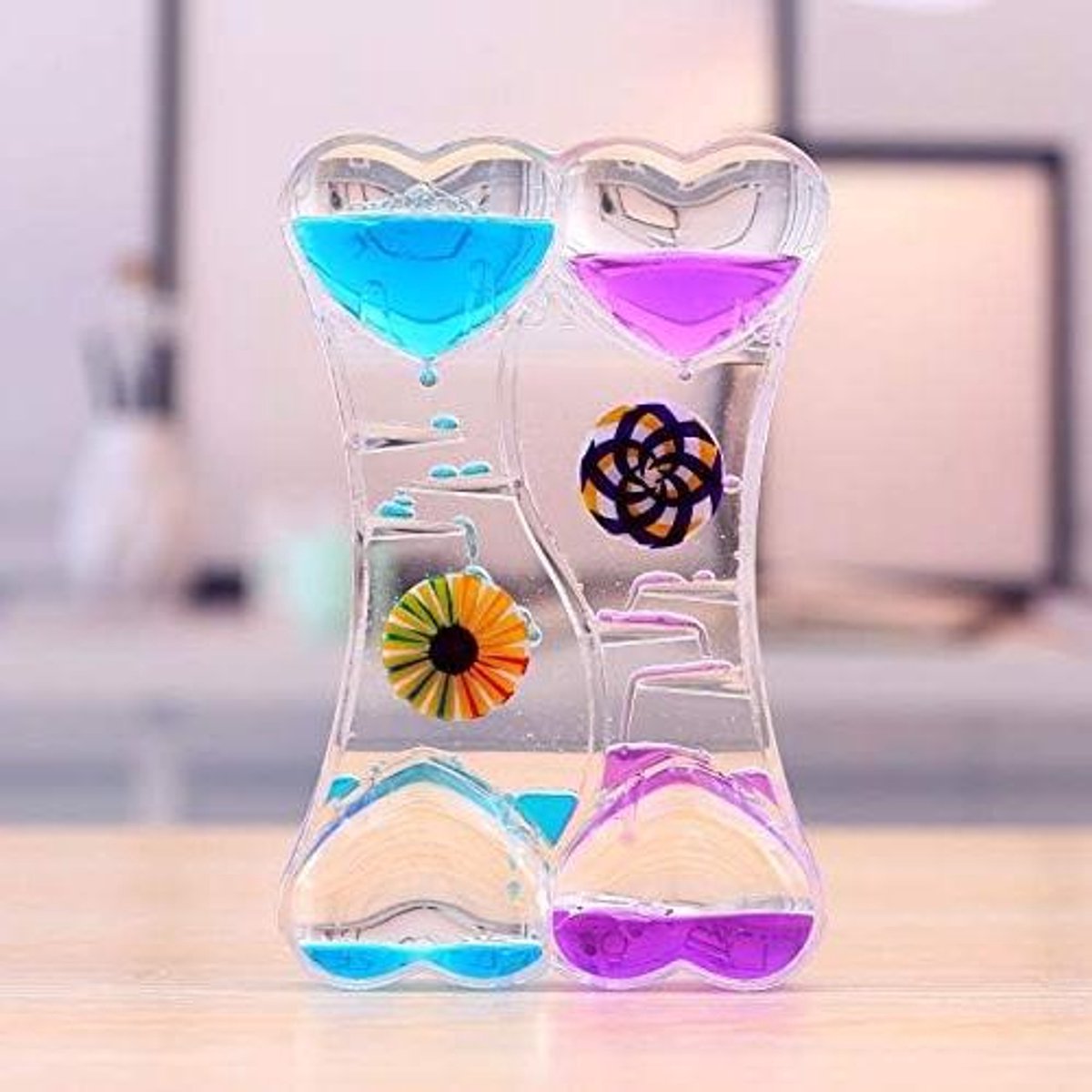   - Vloeibare zandloper met kleurrijke sensorische timer voor ontspanning - Speelgoed voor sensorische stimulatie