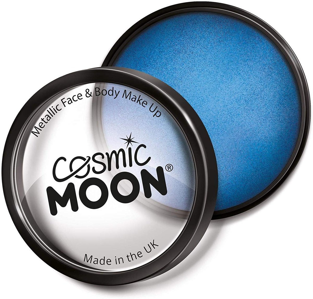 Cosmic Moon Schmink Metallic Pro Face Paint Cake Pots 36 Gram Blauw