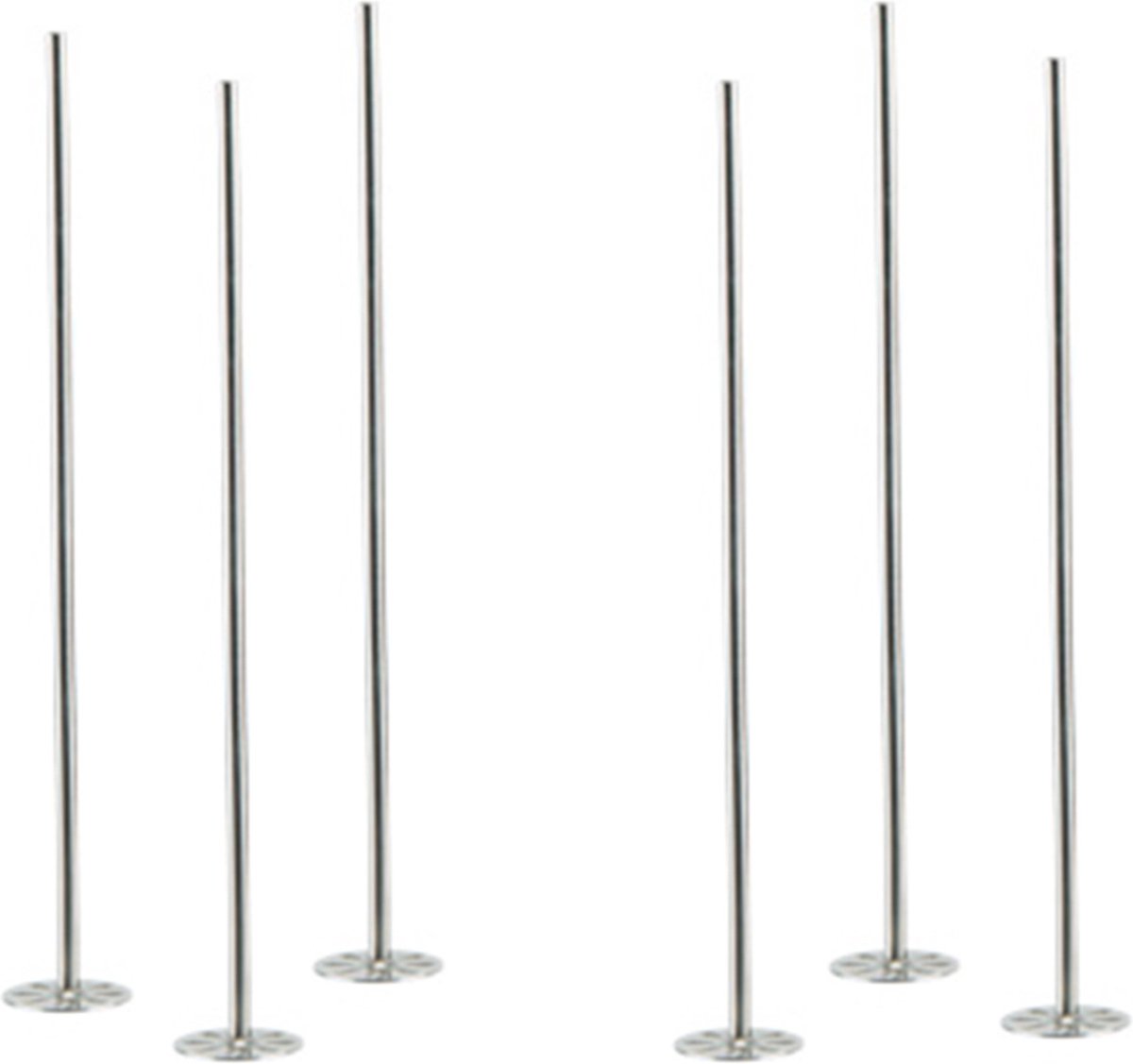 6x stuks Cocktailstampers/roerstaafjes RVS 21 cm - Herbruikbare cocktailroerders