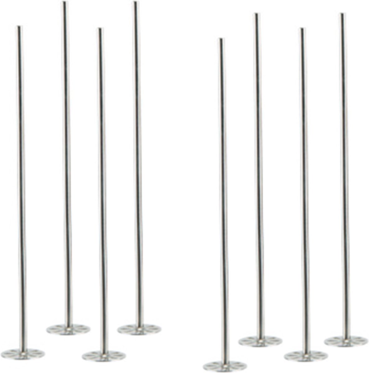 8x stuks Cocktailstampers/roerstaafjes RVS 21 cm - Herbruikbare cocktailroerders