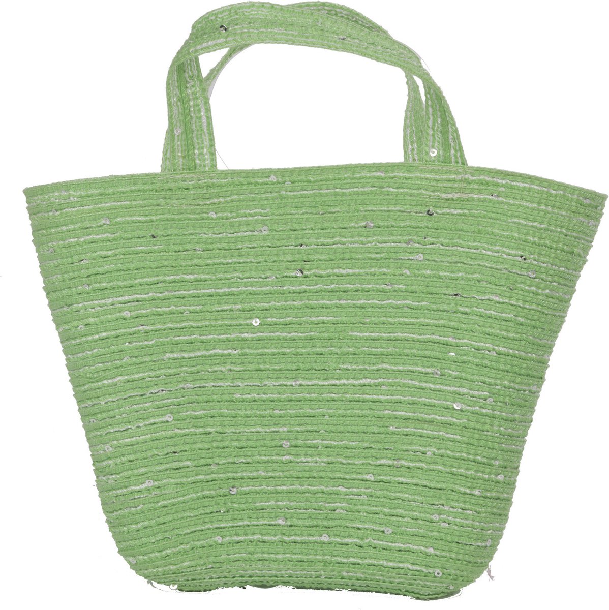 Paasversiering paaseieren mandje groen 22 cm - Eieren zoeken paasmandjes