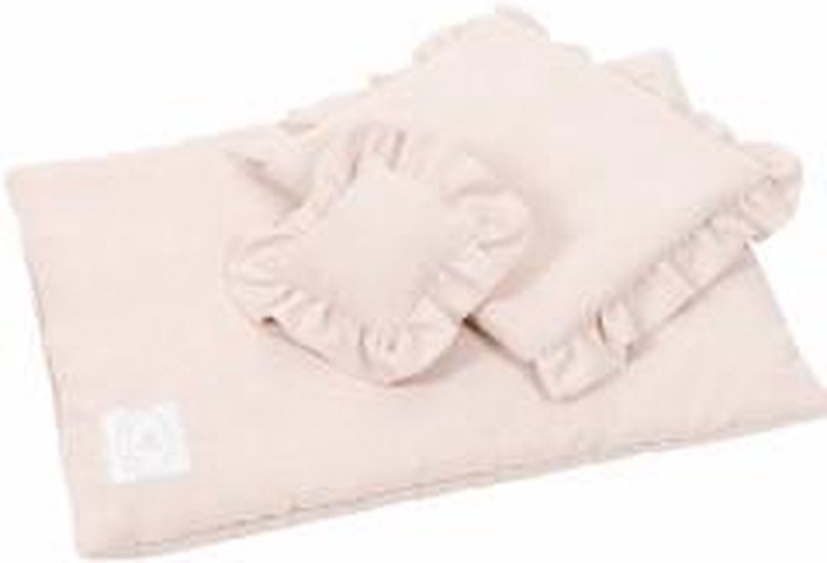 Cotton & Sweets bedset voor poppenbedje Dusty Pink