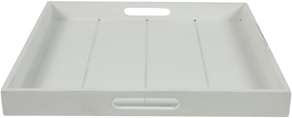   Dienblad vierkant Claudina 40cm wit.