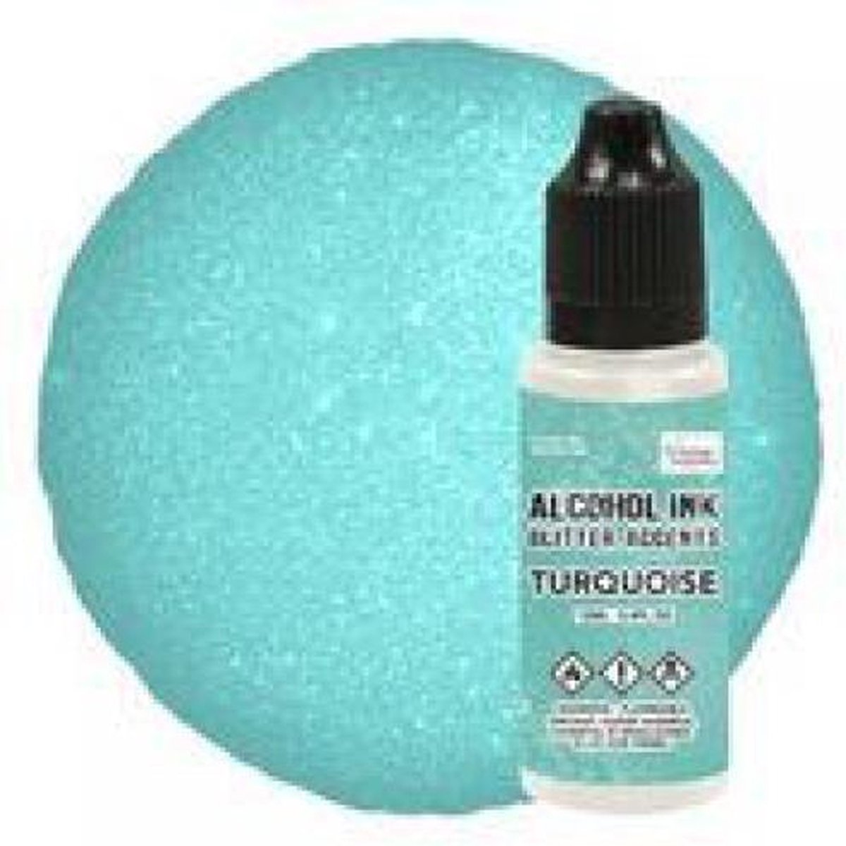 Alcohol Ink Glitter Accents Turquoise