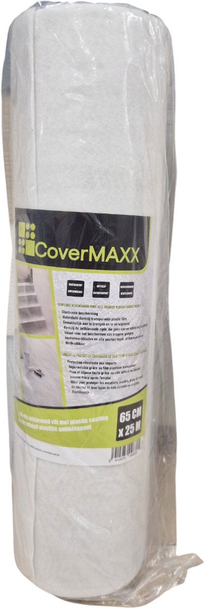 Zelfklevend vilt 65cm x 25m - wit - 2mm dik