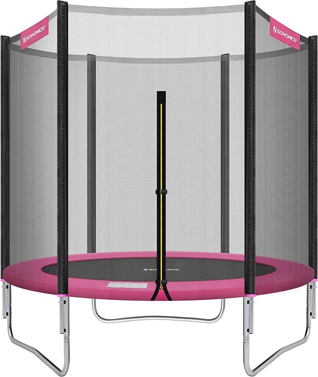 Trampoline - Tuintrampoline - Ø 183 cm - Met veiligheidsnet - Met trap - Roze