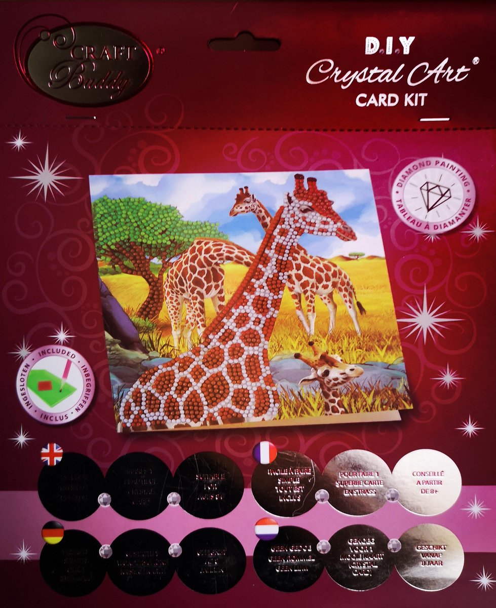 Crystal Art Giraffe op de Savanne