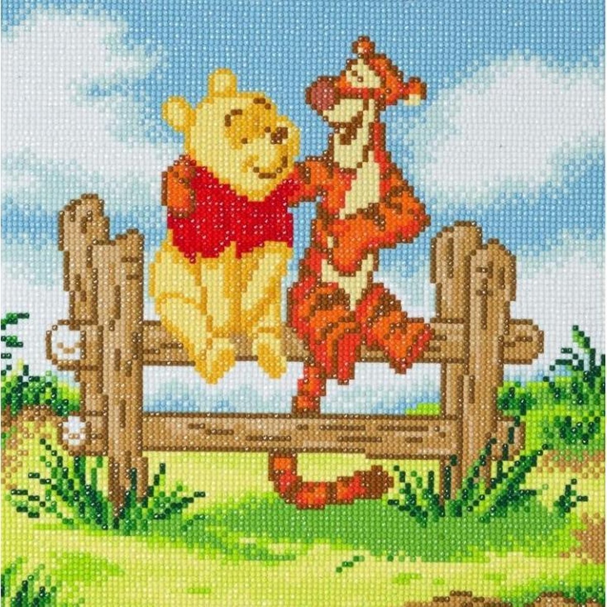 Crystal Art Kit® - diamond painting - Disney Pooh and Tigger -  (30x30)