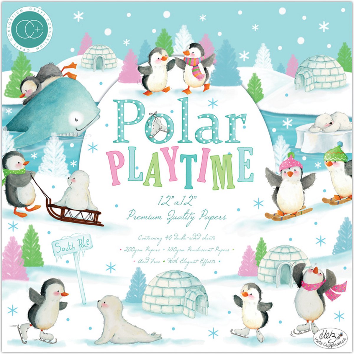 Craft Consortium - scrappapier - CCPPAD014 - Polar playtime