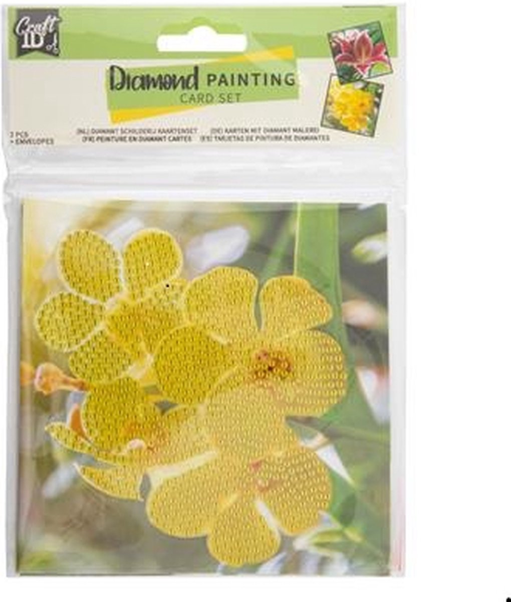 DIAMOND PAINTING KAARTENSET 13X13 CM 2 STUKS