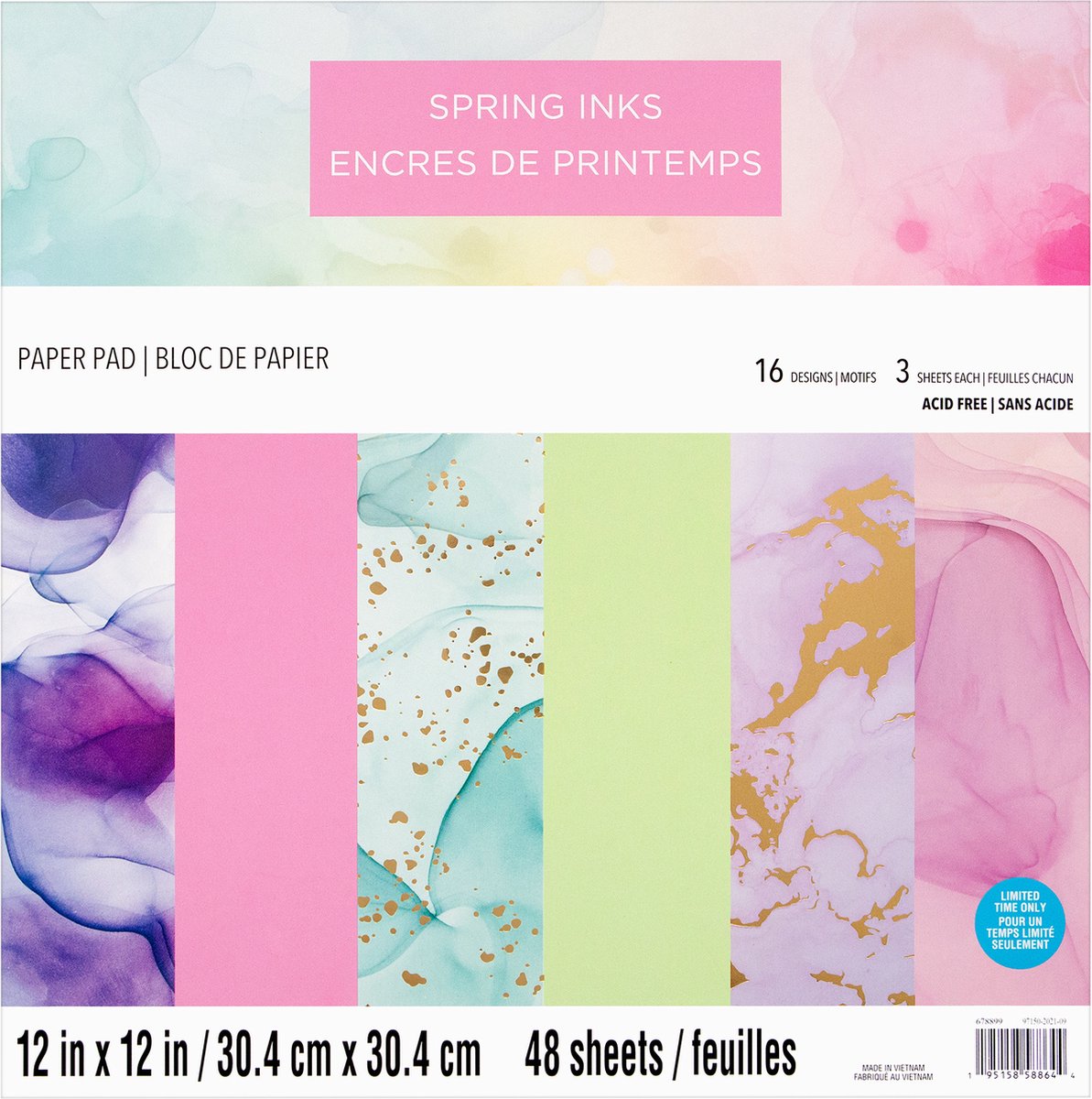 Spring Inks 12x12 Inch Paper Pad (MSE7669)