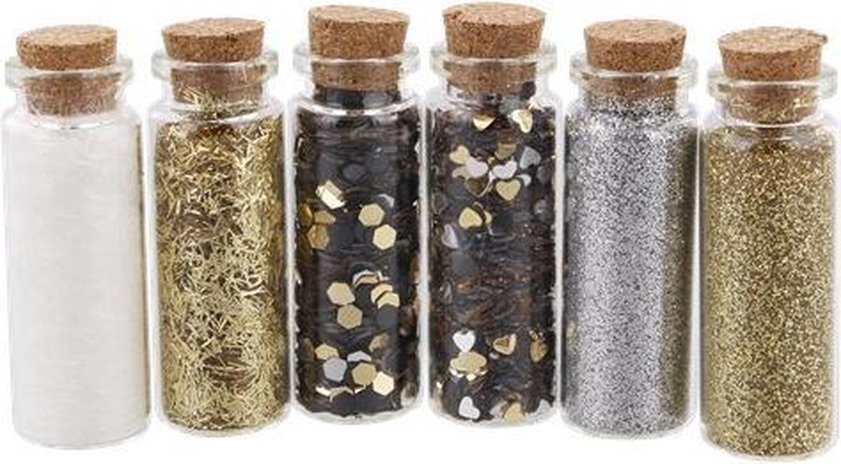 Craft Sensations glitters - Luxe glitters - Knutselen - DIY - 6 stuks