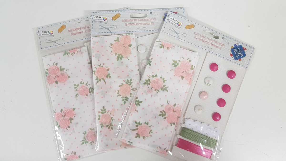 Deco hobby set - 3 stuks - Bloemen