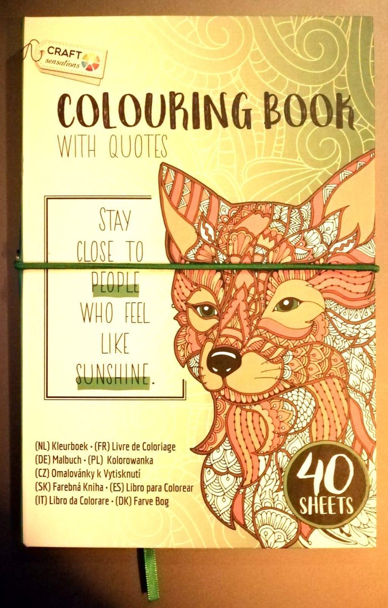 Kleurboek (adult/volwassen) Colouring met inspirerende quotes 40 kleurbladen