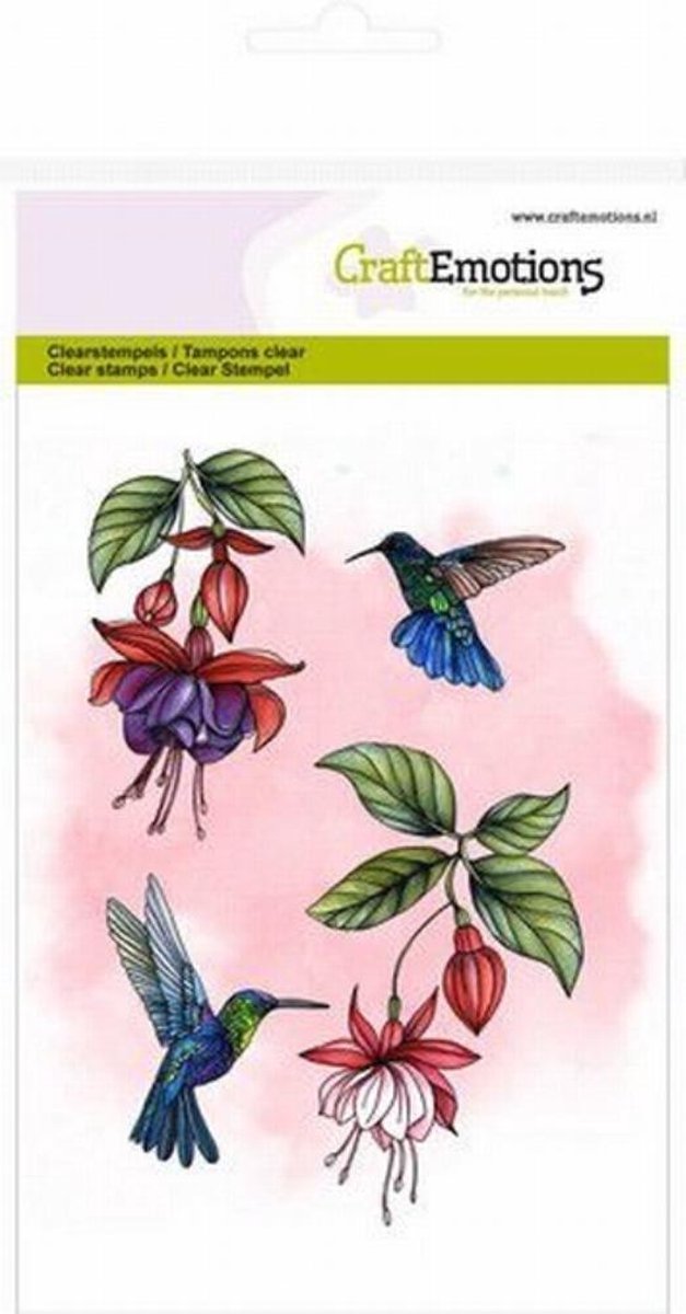 CraftEmotions CraftEmotions stempel A6 - Fuchsia Kolibrie