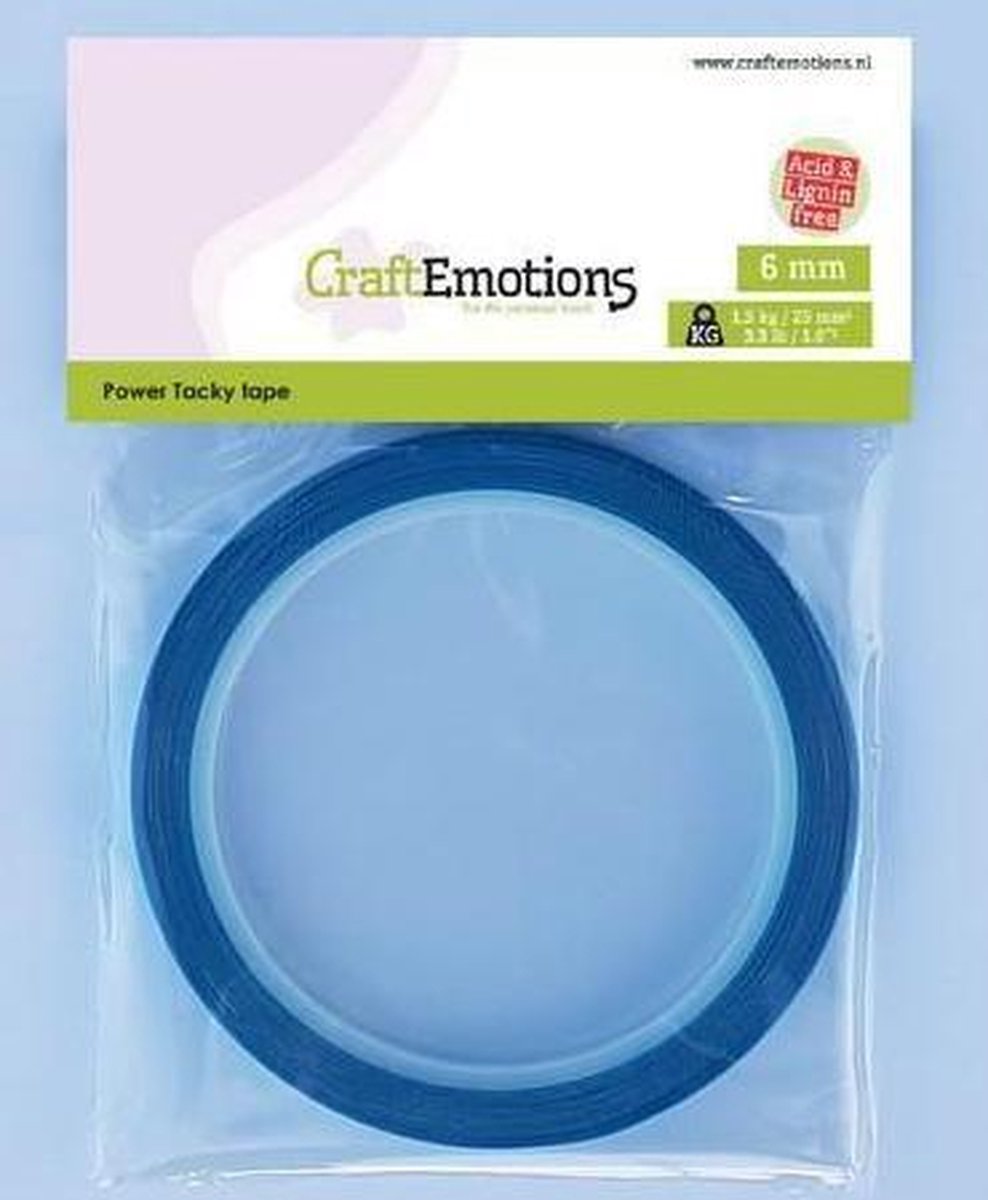 CraftEmotions Power Tacky tape 6 mm 10 MT 1 RL