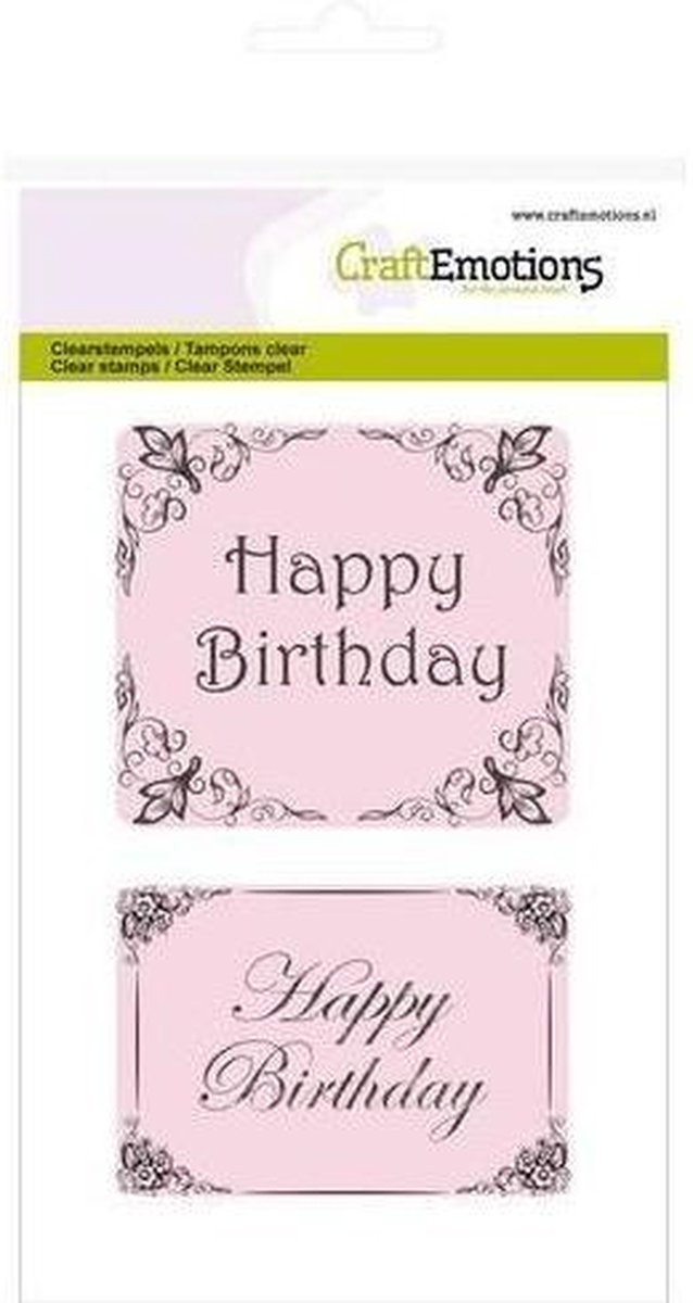 CraftEmotions stempel A6 - Happy Birthday Botanical