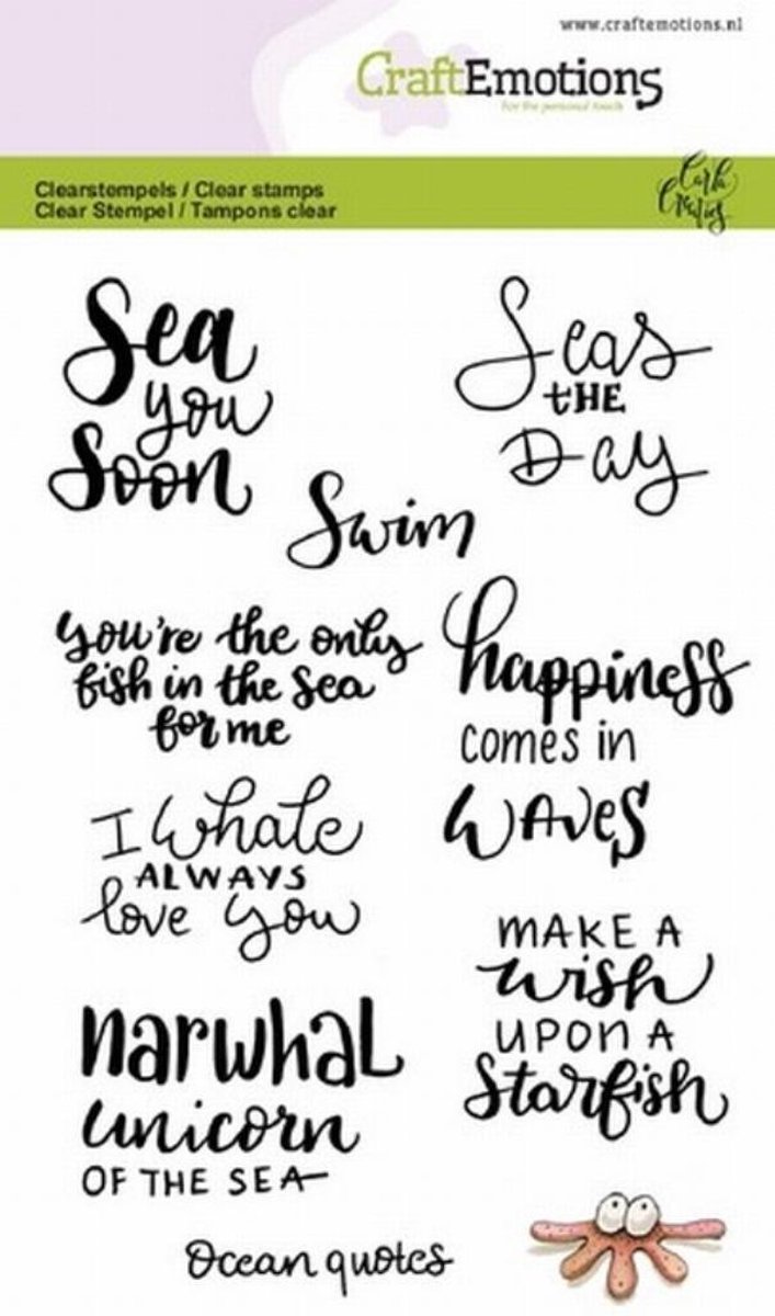 Handletter tekst Ocean Quotes