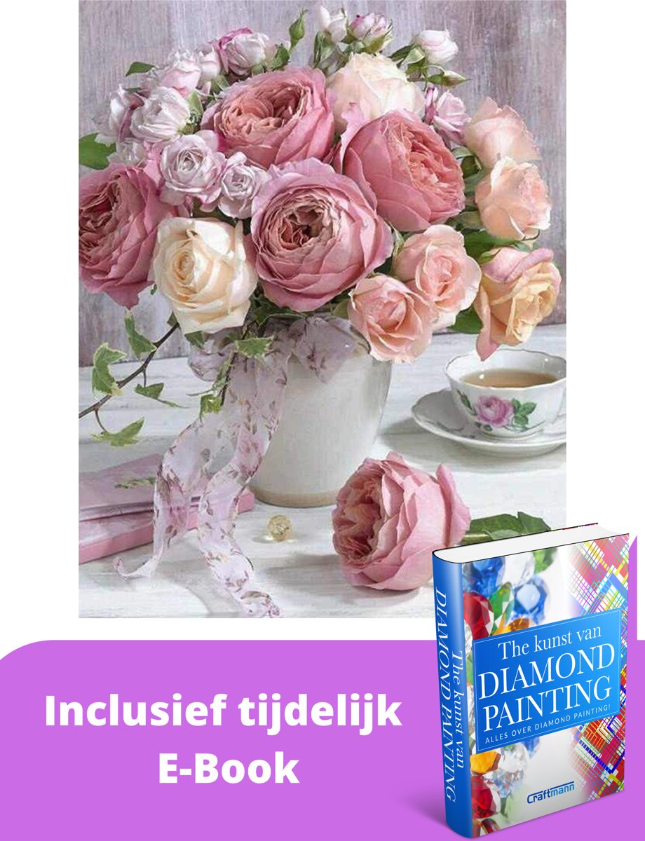 Crafterman™ Diamond Painting Pakket Volwassenen - 30x40 cm - Meerdere rozen