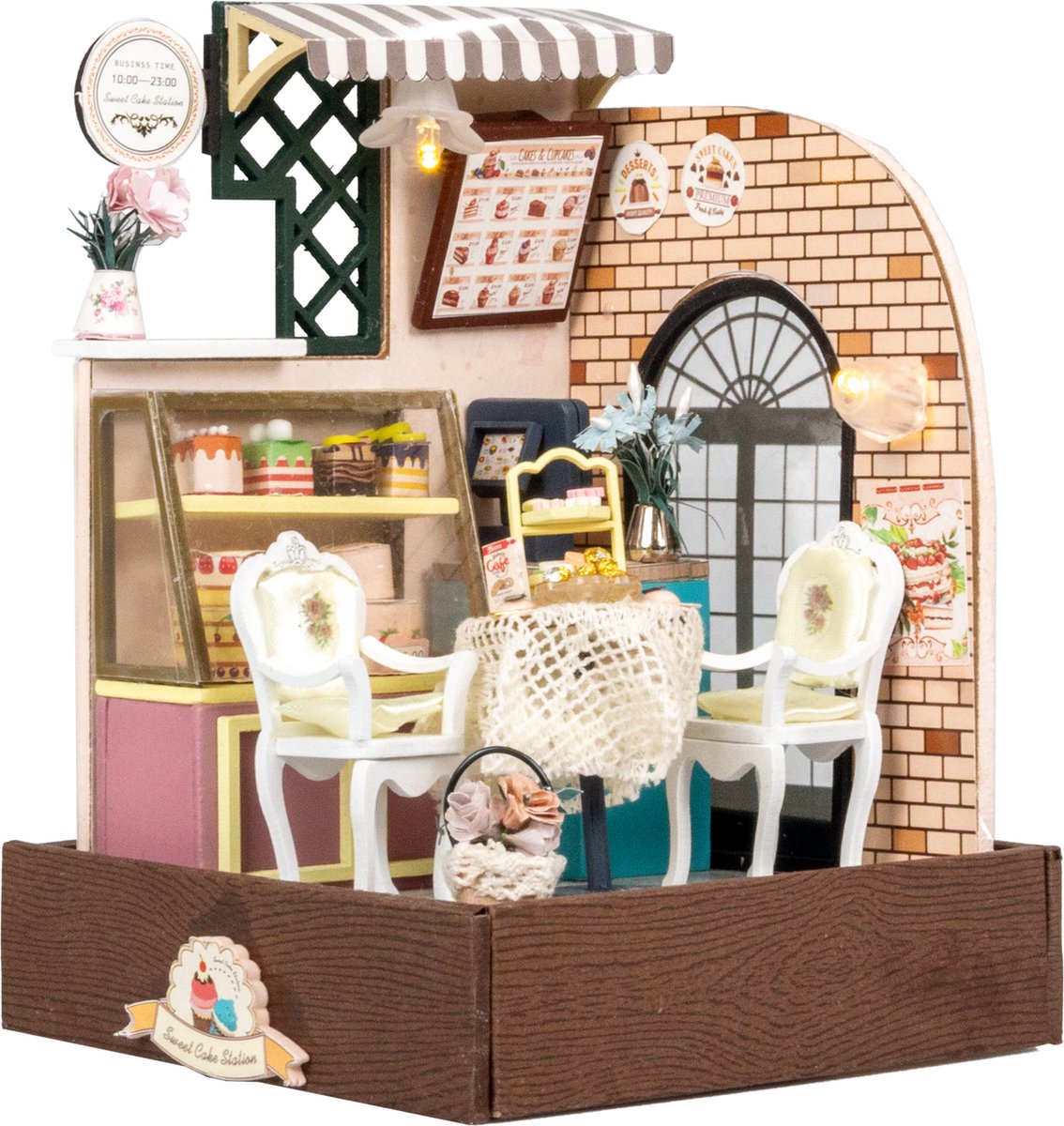 Modelbouwpakket S Winkeltje Sweet Cake Station - Miniatuur   - Hobby - DIY -  