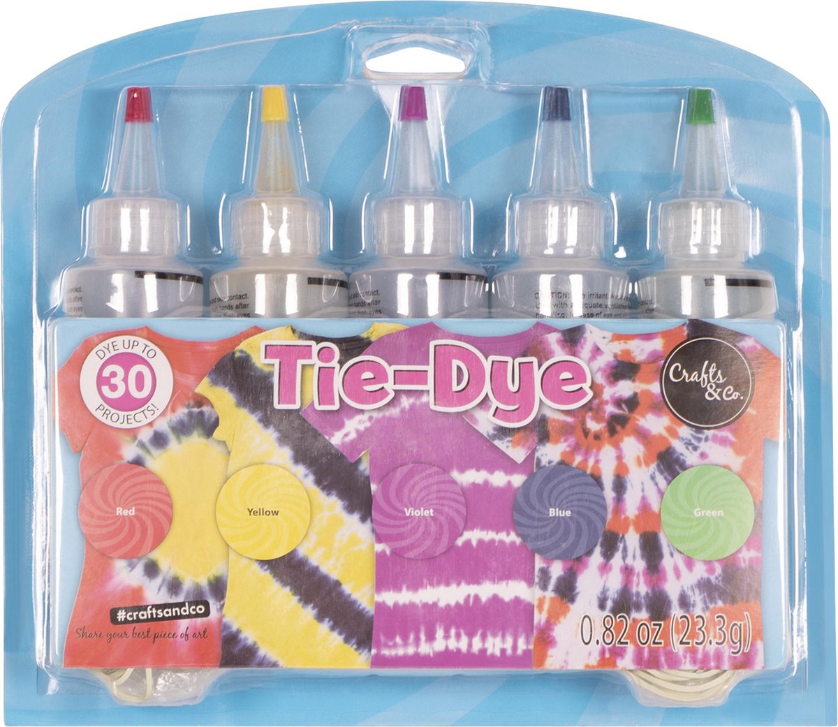 Tie Dye Kit - Creëer Je Eigen Unieke Kleding - Textielverf - 5 Knijpflesjes - Kleurenset Regenboog