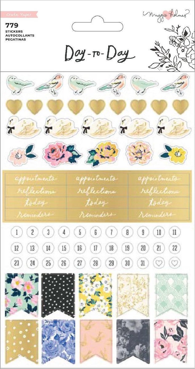 Crate Paper - Day-To-Day Disc Planner Sticker Book Phrase